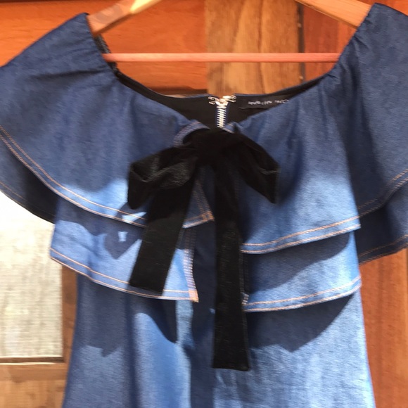 Denim Ruffled Mini - Picture 4 of 5
